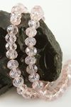 Renkli Kristal Dizi Taş 8 mm - Açık Pembe