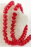 Renkli Kristal Dizi Taş 8 mm - Kırmızı