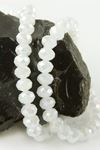 Renkli Kristal Dizi Taş 8 mm - Beyaz