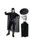 V For Vendetta Maskesi Şapka Pelerin Seti
