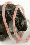 1,4 cm Boru Çilek Kuvars Taşı - Açık Pembe