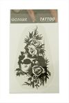Gül Tattoo Dövme Sticker - Siyah