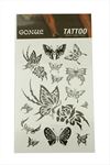 Kelebek Tattoo Dövme Sticker - Beyaz