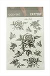 Gül Tattoo Dövme Sticker - Siyah