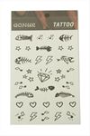Kalp Balık Tattoo Dövme Sticker - Beyaz