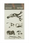 Atatürk Temalı Tattoo Dövme Sticker - Beyaz