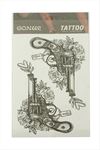 Silah Tattoo Dövme Sticker - Siyah