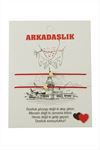Kalp Arkadaşlık İp Bileklik 2 Adet - Kırmızı
