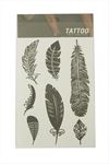 Yaprak Tattoo Dövme Sticker - Siyah