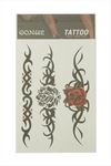 Gül Tattoo Dövme Sticker - Siyah
