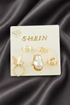 7 Adet Kelebek İnci Lüx Eklem Yüzük - Sarı