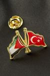 Ay Yıldız Filistin Yaka Rozet - Sarı