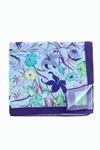 Çiçek Desenli Mor Renkli Zr Şifon Fular 50*50 cm - Mor