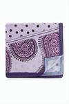 Benekli Desenli Zr Şifon Fular 50*50 cm - Lila
