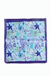 Çiçek Desenli Mor Renkli Zr Şifon Fular 50*50 cm - Mor