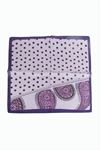 Benekli Desenli Zr Şifon Fular 50*50 cm - Lila