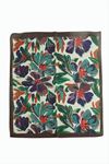 Çiçek Desenli Zr Şifon Fular 50*50 cm - Yeşil