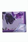 Orkide Desenli Zr Şifon Fular 50*50 cm - Mor