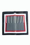 Çizgili Desenli Zr Şifon Fular 50*50 cm - Lacivert