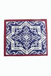 Çini Desenli Zr Şifon Fular 50*50 cm - Mavi