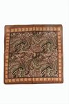 Çiçek Desenli Zr Şifon Fular 50*50 cm - Kahverengi