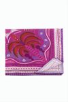 Ağaç Desenli Zr Şifon Fular 50*50 cm - Mor