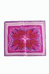 Ağaç Desenli Zr Şifon Fular 50*50 cm - Mor