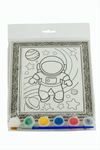 Astronot Boyama Tuval Seti - Beyaz