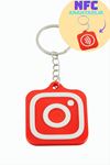 InstagramLogolu 3D Baskılı NFC Anahtarlık - Kırmızı