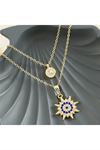 Yıldız Nazar Yeni Sezon İkili Kolye - Sarı
