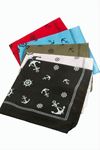 Dümen Çapa Desenli Keten Bandana 50*50 - Ebruli