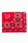 Çiçek Desenli Bandana 50*50 - Kırmızı