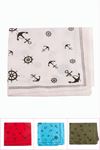 Dümen Çapa Desenli Keten Bandana 50*50 - Ebruli