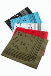 Nota Desenli Keten Bandana 50*50 - Ebruli