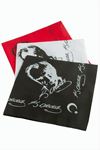 Atatürk İmzalı Desenli Keten Bandana 50*50 - Ebruli