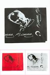 Atatürk İmzalı Desenli Keten Bandana 50*50 - Ebruli