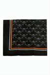 Kuru Kafa Desenli Bandana 50*50 - Siyah