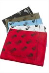 Kuru Kafa Desenli Keten Bandana 50*50 - Ebruli
