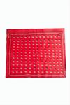 Kuru Kafa Desenli Bandana 50*50 - Kırmızı
