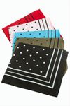 Benekli Desenli Keten Bandana 50*50 - Ebruli