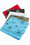 Kuru Kafa Desenli Keten Bandana 50*50 - Ebruli