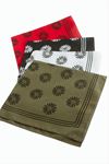 Çiçek Desenli Keten Bandana 50*50 - Ebruli
