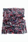 Çiçek Desenli Baff Boyunluk - Lacivert