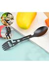 2'li Paket Taktiksel Spork Kaşık Çatal - 5 Fonksiyonlu - Paslanmaz Çelik