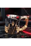 3D İskelet Tasarımlı - Paslanmaz Çelik İçli - Gotik Kupa Bardak