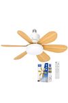 Tavan Vantilatörü ve LED Avize - Uzaktan Kumandalı - 6 Kanatlı - 52 cm
