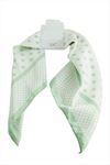 Benekli Zr Saten Fular 50*50 cm - Su Yeşili