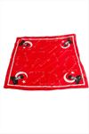 Atatürk İmzalı Zr Saten Fular 50*50 cm - Kırmızı