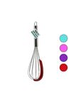 Krom Saplı Çelik Metal Çırpıcı - Renkli Silikon Kazıyıcılı - 30 cm