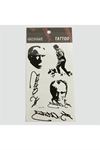 Mustafa Kemal Atatürk Tattoo Dövme Sticker - Beyaz